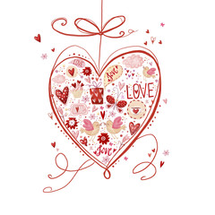 Love heart. Love poster.Valentine day card.