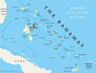 The Bahamas Political Map