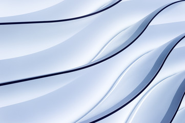 Blue gradient lighting wavy lines - abstract background