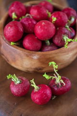 harvest of ripe radish.
