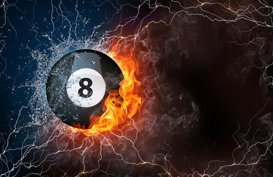 Billiard ball in fire and water