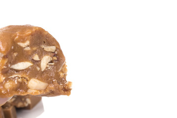 piece of sweet caramel nut sorbet