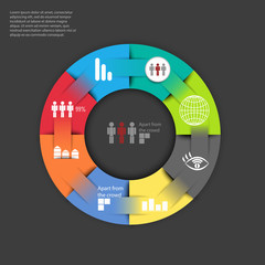 Infographics style pie chart
