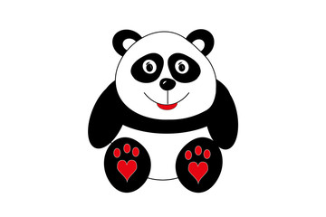 Cartoon cute panda