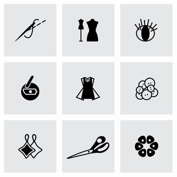 Vector Sewing icon set