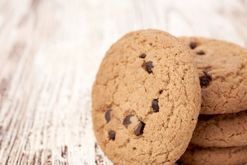 oat cookies on wooden table