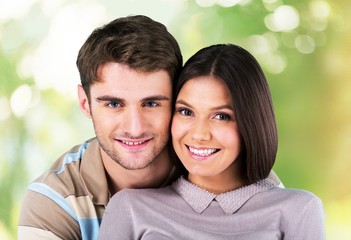 Fototapeta premium African. Beautiful portrait of a happy couple Ãƒ?Ã‚Â¢?? isolated