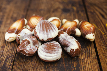 chocolates in the form of cockleshells