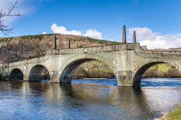 Fototapeta premium Stone Bridge and Reflection in Water