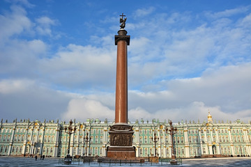 Fototapeta na wymiar The famous Palace Square, the symbol of Saint-Petersburg city