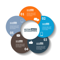 Modern circle infographics