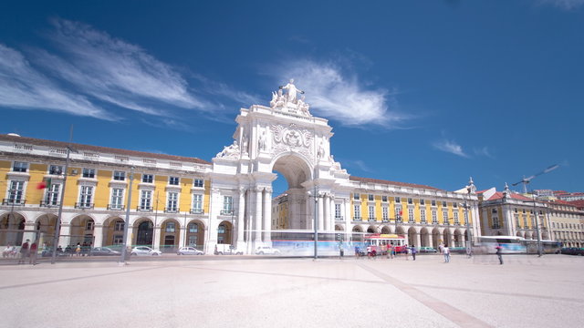 Commerce Square in downtown Lisbon (Portugal), close to the
