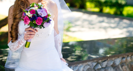 bride and wedding bouquet