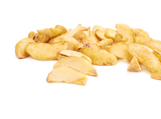 Pile of multiple oven baked fries chips