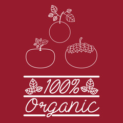 Naklejka premium Organic food design