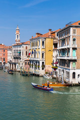 Obraz na płótnie Canvas Grand Canal from Rialto Bridge in Venice, Italy
