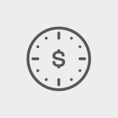 Business Flat thin line icon