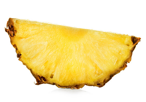 pineapple slice isolated on white background