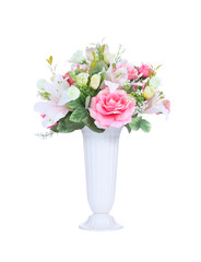 Pink flowers in a vase