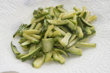 fried sticks of zucchini