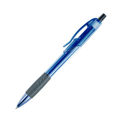 blue pen isolated on white background