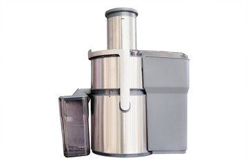 Electric juice extractor with plastic container