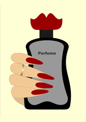 The bottle design women's perfume