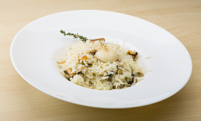 Risotto with mussels