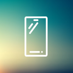 Mobile phone thin line icon