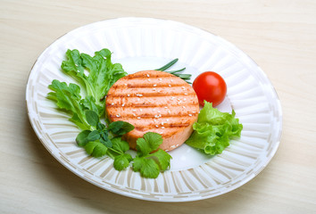Salmon burger cutlet