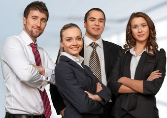 Business. Portrait of happy young businessman
