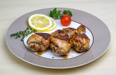 Roasted chicken legs