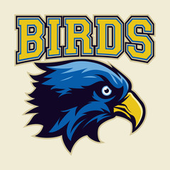 Blue Eagle Head Logo