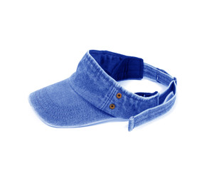 Sun viisor jeans isolated on white