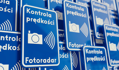 Znaki fotoradar © nanomanpro
