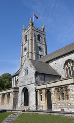 Fototapeta na wymiar The Minster Church of St Andrew in Plymouth, Devon - England.