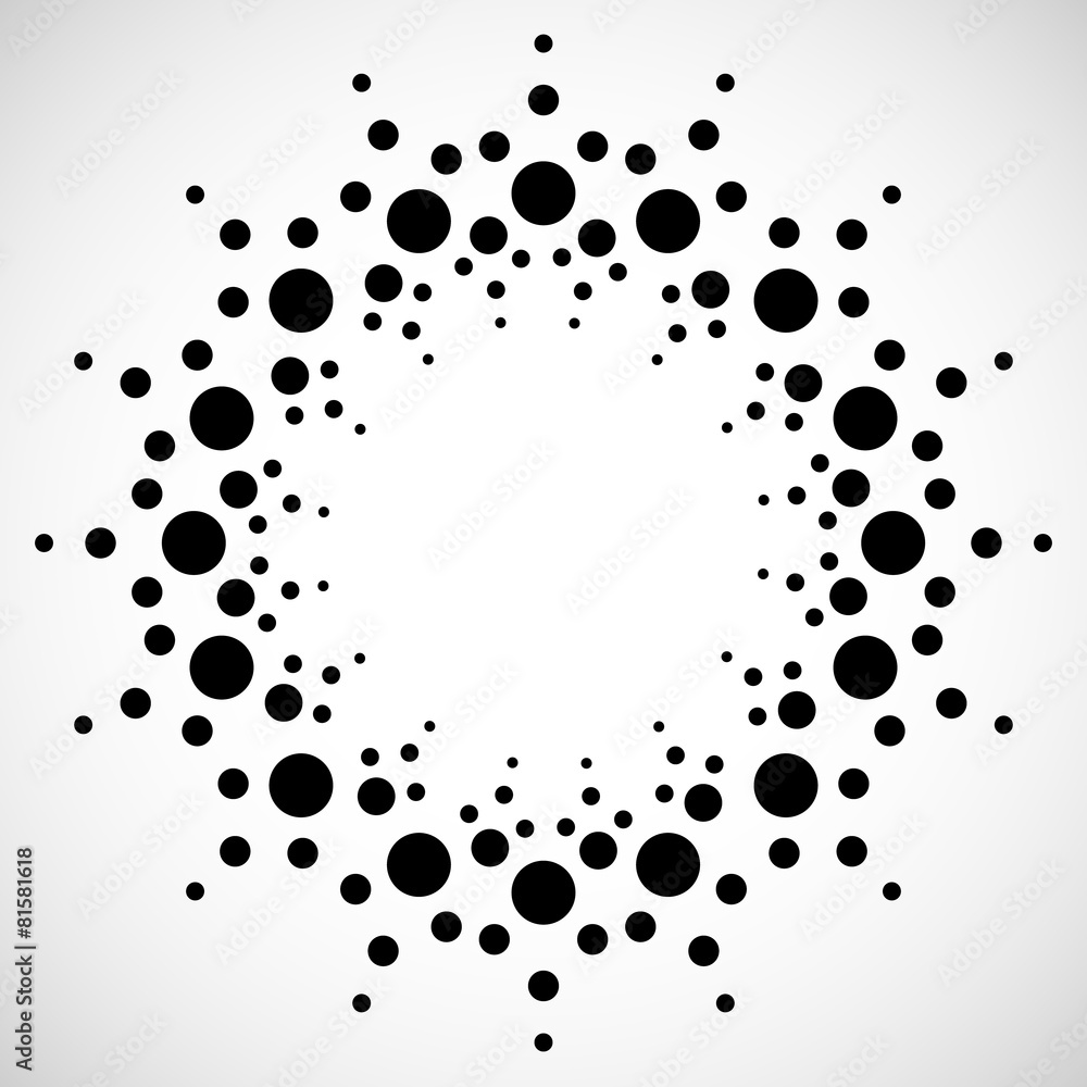 Poster concentric dots, circles. dotted abstract element, abstract patt