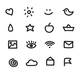 set of simple vector web icons