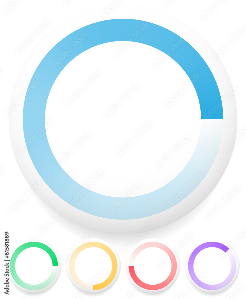 Fototapete round preloader, buffer shape, circular progress indicator