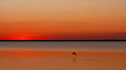 Sonnenuntergang am Fjord