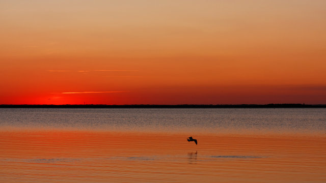 Sonnenuntergang am Fjord