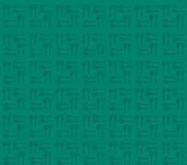 Seamless texture with ornament of cutlery