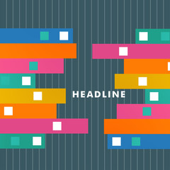 Vector illustration of abstract squares and lines