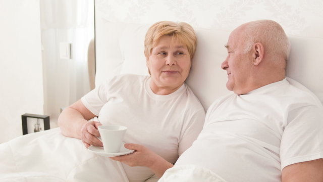 Retired couple spending time together