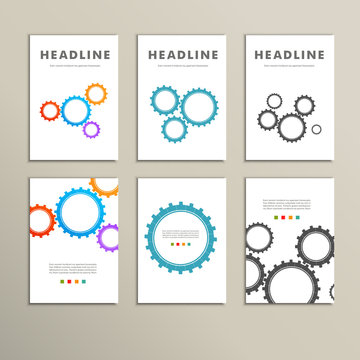 Set vector color design and concept gears