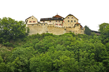 Fototapeta na wymiar Liechtenstein Castle in Vaduz. Principality of Liechtenstein