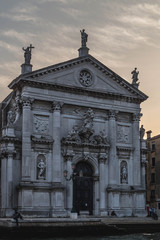 Fototapeta na wymiar facade architectural buildings in Venice