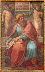 Obraz premium Rome - prophet Ezekiel fresco in Basilica di Sant Agostino
