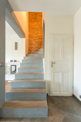 Stairway in contemporary detached house