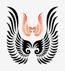 Wings tribal ornament decoration 2